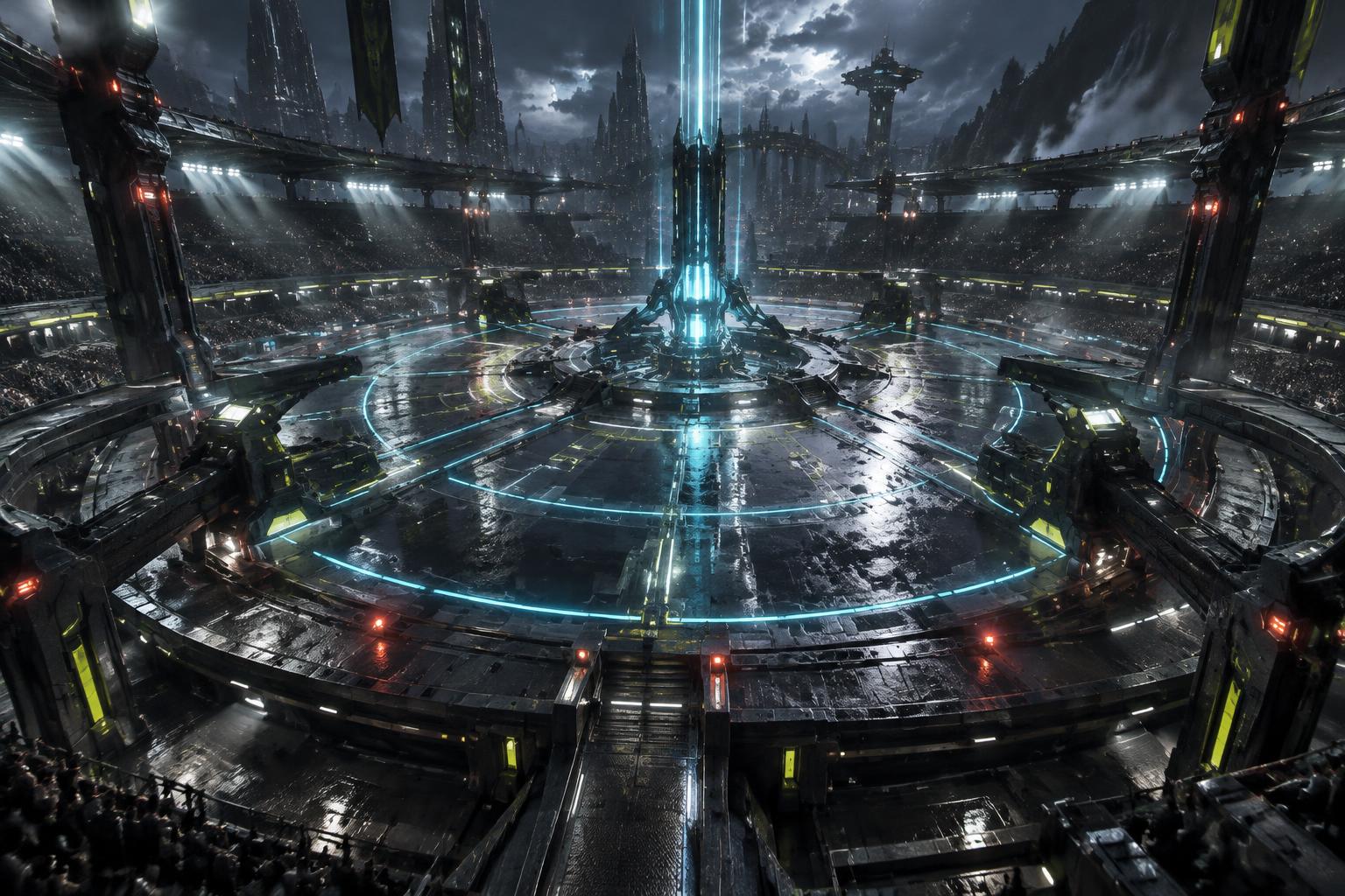 QyroLabs futuristic competitive arena